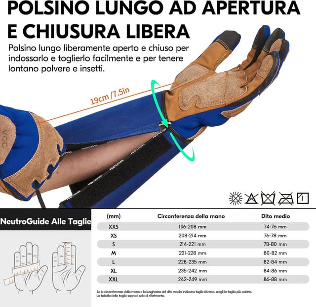 Thumbnail 5 de Guanti da giardinaggio Vgo… lunghi antispine con touchscreen per potatura e orto