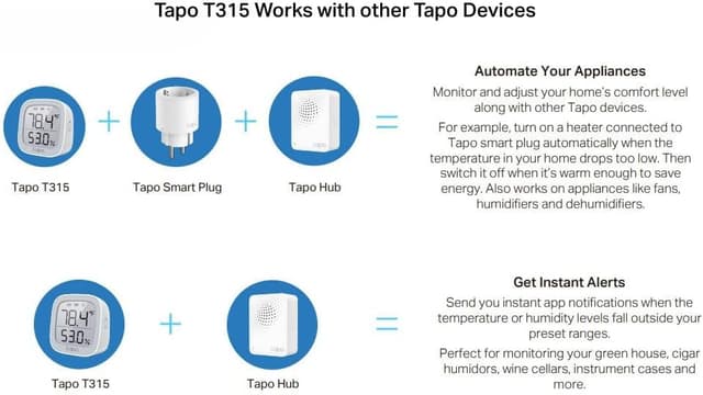 Thumbnail 5 de Tapo T315 Smart Room Thermometer 2.7"