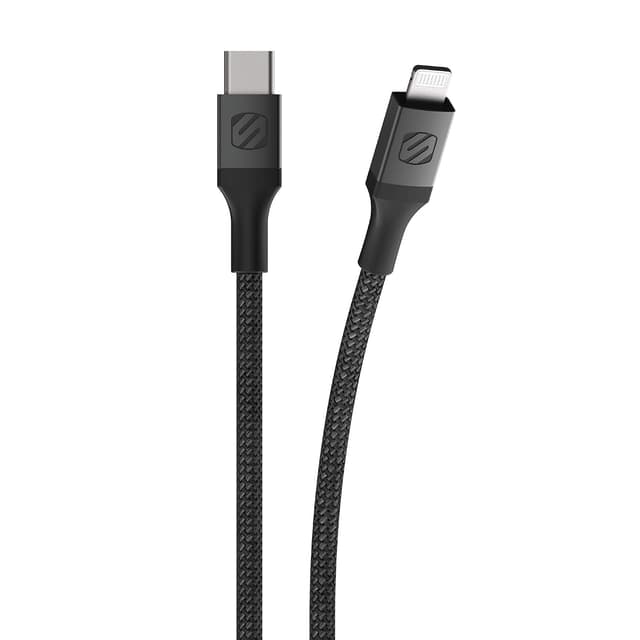 Detalle de Scosche Ci4B8SG-SP MFi Certified USB-C to Lightning Cable (8ft, Space Gray) for iPhone, iPad, and AirPods Pro