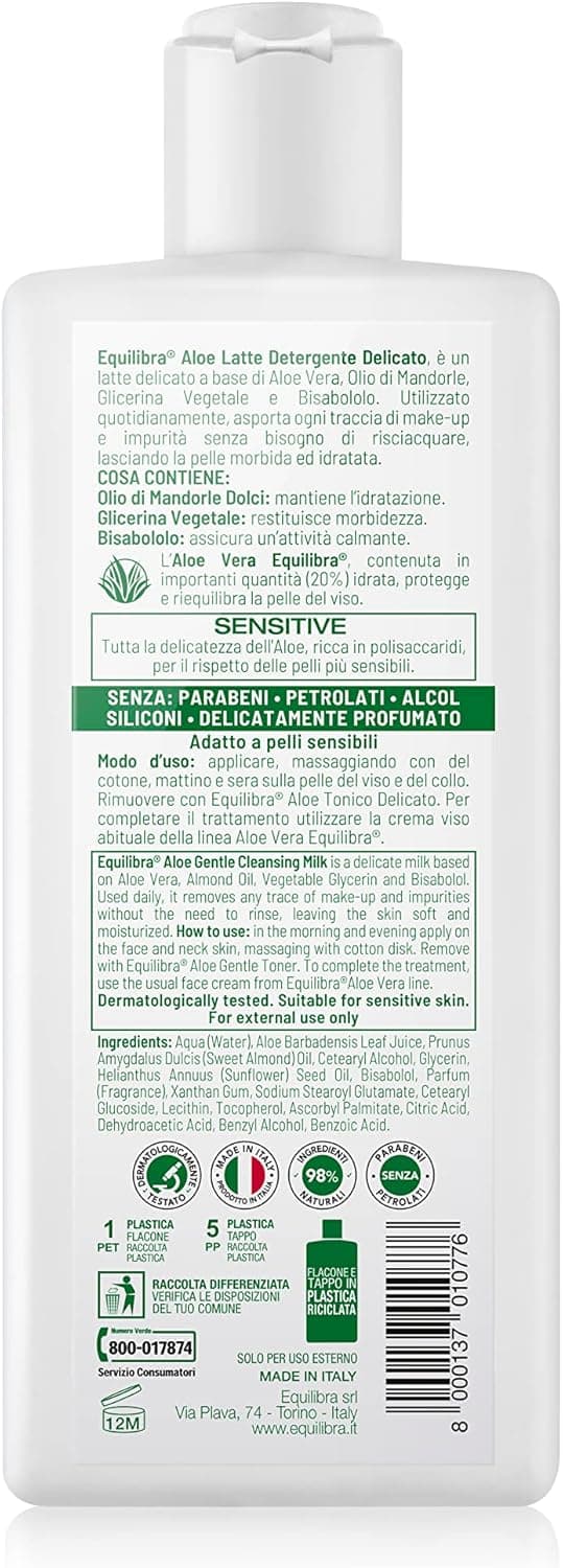 Detalle 2 de Equilibra Viso Aloe Latte Detergente 200 ml