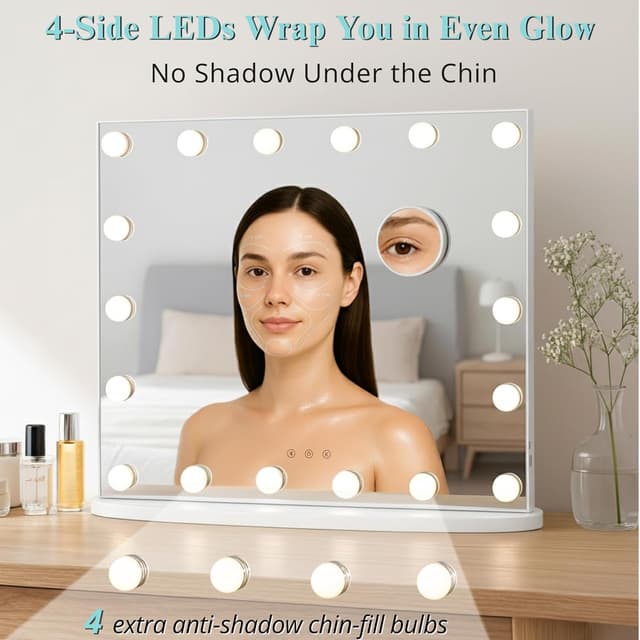 Detalle 2 de LUXFURNI Vanity Mirror with Lights 23.6