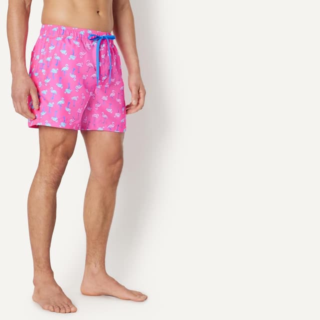 Detalle de Amazon Essentials short de bain pour homme avec doublure en maille, poches et cordon de serrage