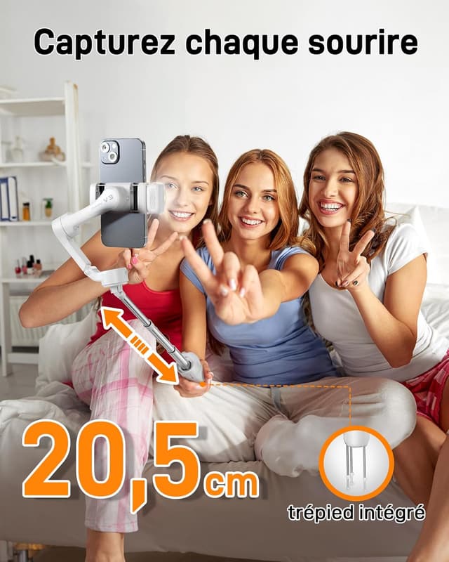 Detalle de Hohem iSteady V3 Stabilisateur Smartphone 3 axes avec AI-Tracker magnétique