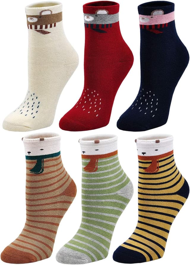 Detalle de LOFIR Chaussettes chaudes en coton pour enfants (thermiques) – lot de 6 paires, tailles 20 à 34