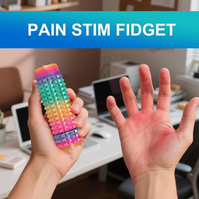 Detalle de Noafuxy 3PC Little Ouchies Fidget Toys for Adults—Portable Spiky Anxiety Relief Keychain (Style 1)