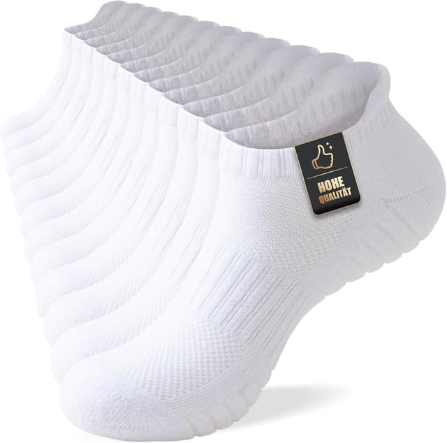 Detalle de SockWaddles Chaussettes de sport unisexes respirantes 6 paires (coton, mesh, anti-ampoules)