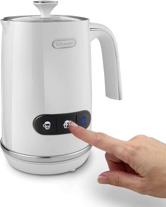 Detalle 2 de De'Longhi LatteMix EMF3.W montalatte automatico per latte e alternative vegetali, 250 ml, bianco