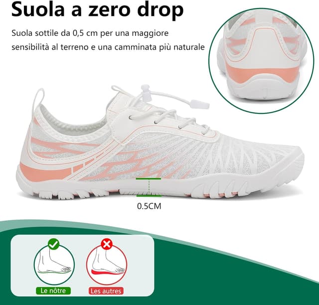 Detalle 2 de SAGUARO Scarpe Barefoot minimaliste da donna pieghevoli e ad asciugatura rapida (35-43 EU)