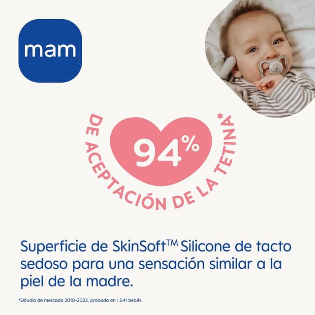 Detalle 2 de MAM Air Chupete Ventilado que Brilla en la Oscuridad 🌙