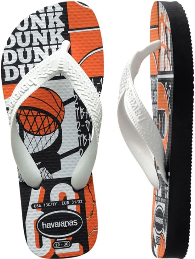 Detalle 2 de Havaianas Kids Athletic infradito unisex per bambini e ragazzi in grafite/bianco