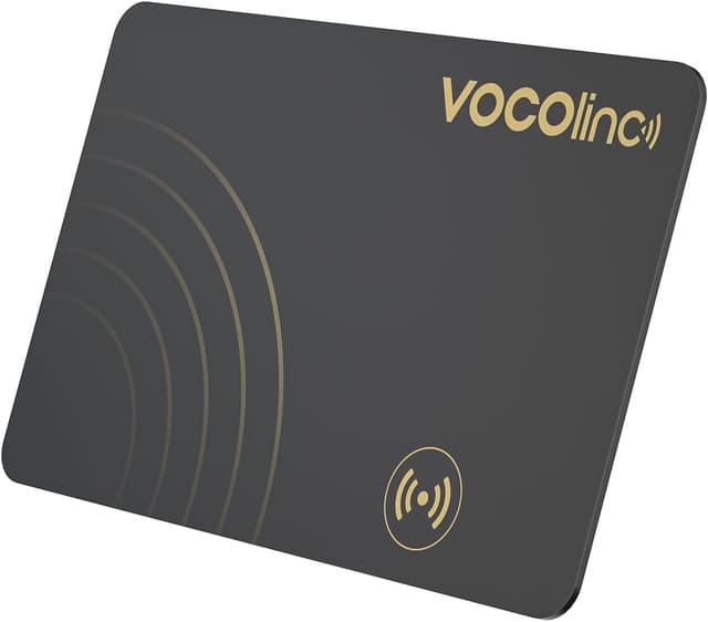 Detalle de VOCOlinc Smart Air Tag Card Bluetooth per portafoglio e oggetti: tracker sottile compatibile con Apple Dov’è (solo iOS) – Nero