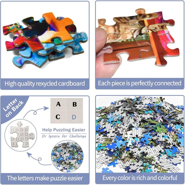 Detalle 2 de Puzzle 1000 Teile MĂ€rchenhaus im Garten đ§©