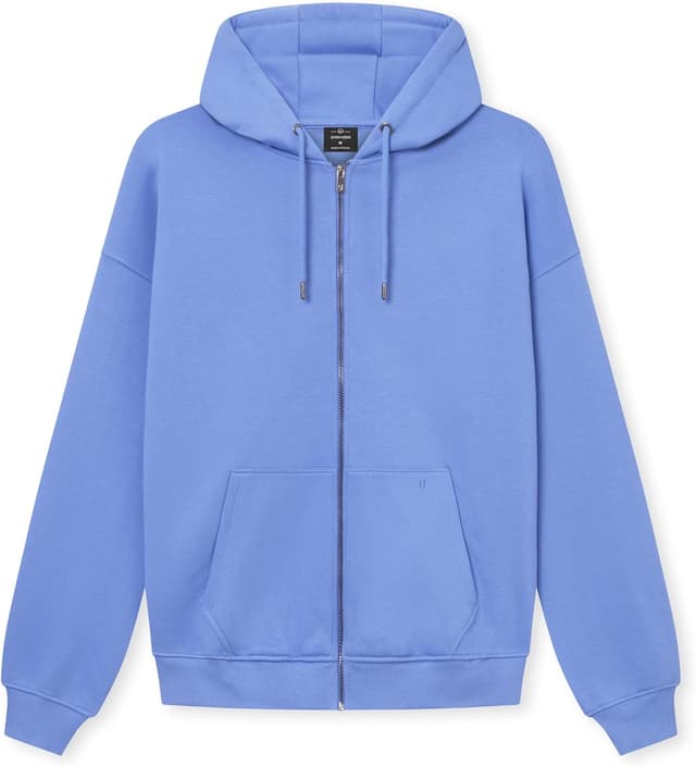 Detalle de Johnny Urban Felpa con zip Caleb unisex oversize con cappuccio in cotone