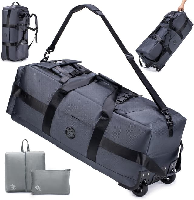 Detalle de SUCIKORIO Borsone da viaggio con ruote 3 in 1 impermeabile 80L XL