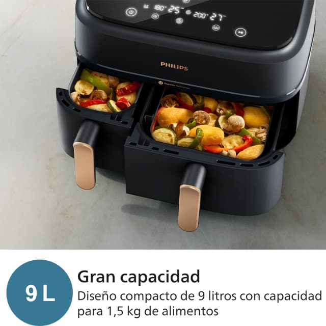 Thumbnail 4 de Philips Phjilips S3000 freidora de aire doble cesta 9 L 🍽