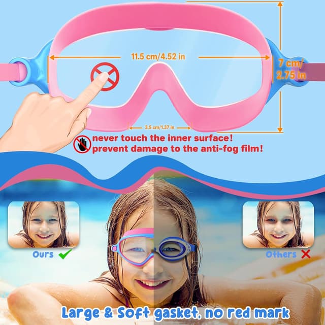Thumbnail 5 de COOLOO Kids Swimming Goggles 180° HD Vision