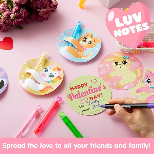 Thumbnail 5 de JOYIN 32 Pc Valentine Bubble Wands for Kids