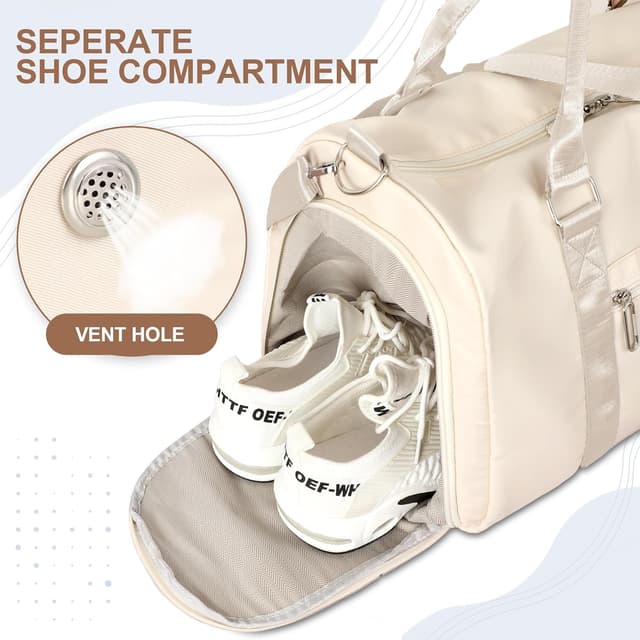 Thumbnail 4 de FIORETTO Womens Gym Sports Bag with Shoe Compartment