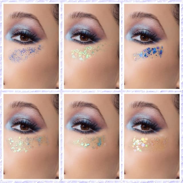 Detalle de AOOWU Festival gel glitterato per viso e corpo con 6 colori