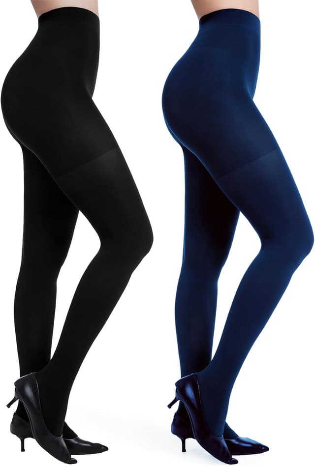 Thumbnail 6 de Citystl 2 Pairs Black 60D Tights for Women