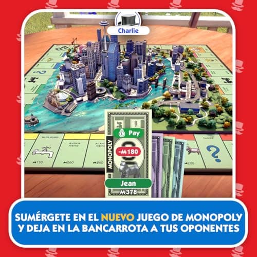 Detalle 2 de Monopoly para Nintendo Switch (Ubisoft): juego de mesa con partida local y multijugador online