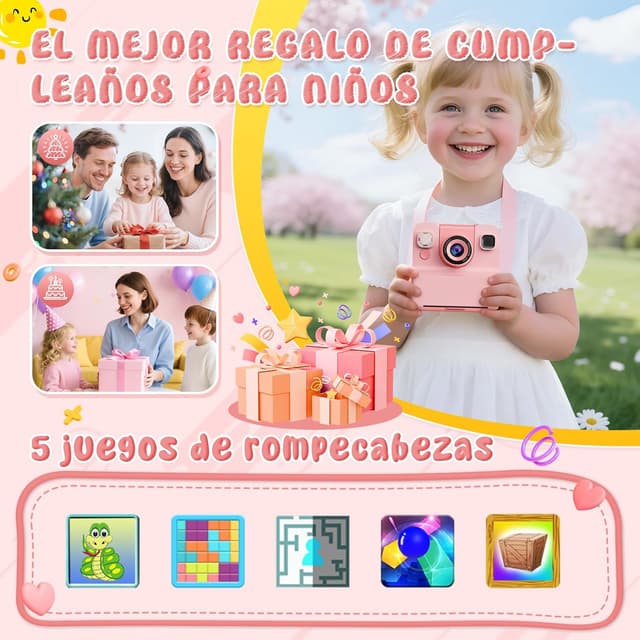 Thumbnail 6 de Cámara instantánea infantil 1080P 2.4" 32GB
