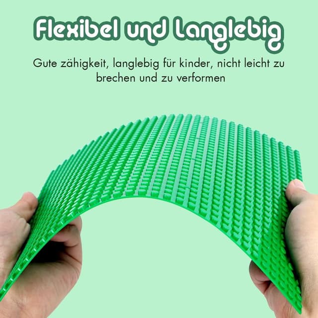 Thumbnail 2 de Lekebaby Grüne Bauplatte 25x25 cm 32x32 Noppen