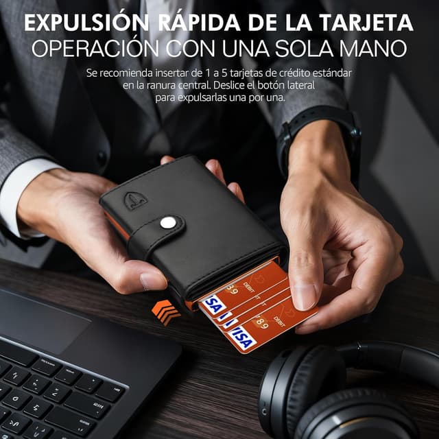 Thumbnail 5 de TENBST Cartera Hombre de Cuero RFID