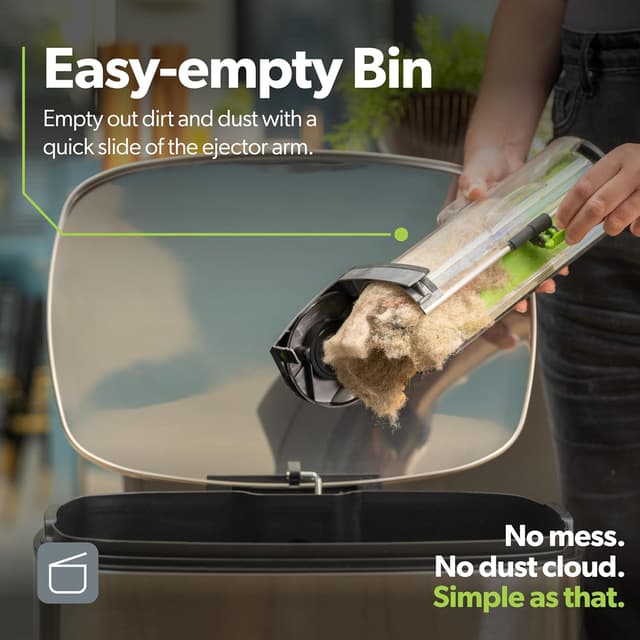 Detalle de Gtech AirRAM MK2 K9 lightweight cordless vacuum with AirLoc pickup and 22V lithium-ion battery