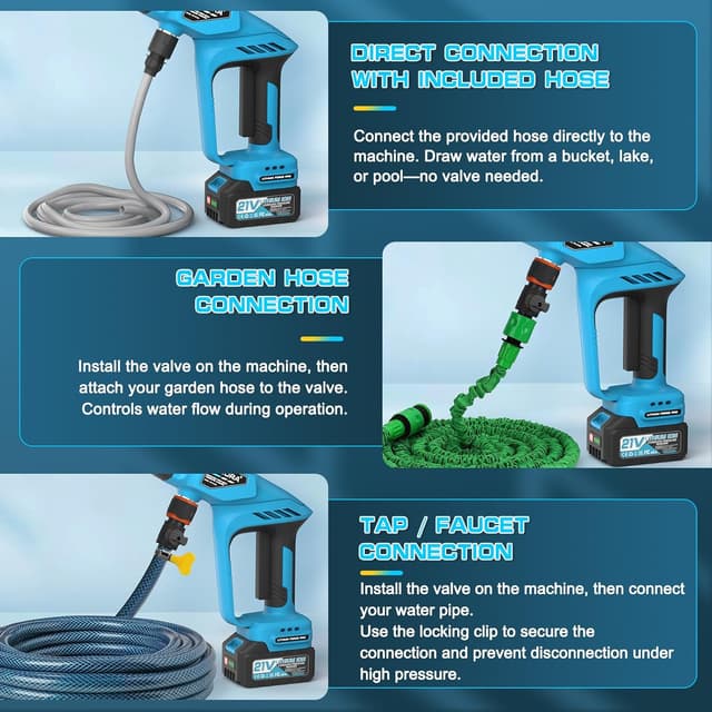 Thumbnail 6 de Cordless Pressure Washer 2 batteries — portable cleaner