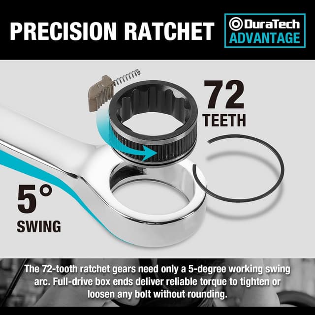 Thumbnail 4 de DURATECH 10-Piece Ratchet Spanner Set 6-18mm