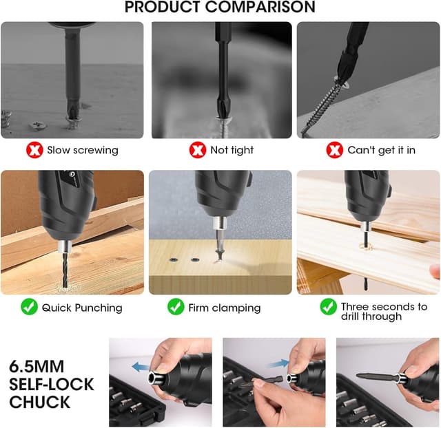 Detalle 2 de 49-in-1 Portable Cordless Drill Screwdriver