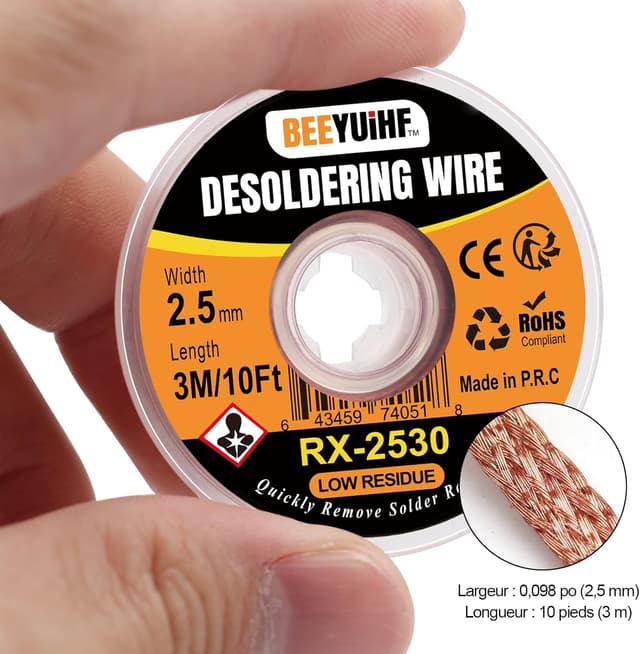 Thumbnail 3 de BEEYUIHF Tresses à Dessouder tresse à dessouder 3M 2,5mm