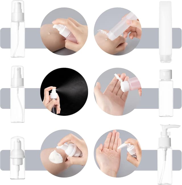 Thumbnail 1 de Carehabi Set di 12 bottiglie da viaggio 30/50 ml