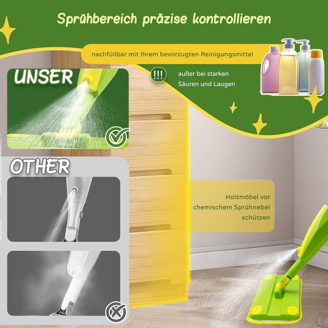 Thumbnail 6 de EURYUNG Kinder Wischmopp mit Sprühfunktion für Kinder ab 3