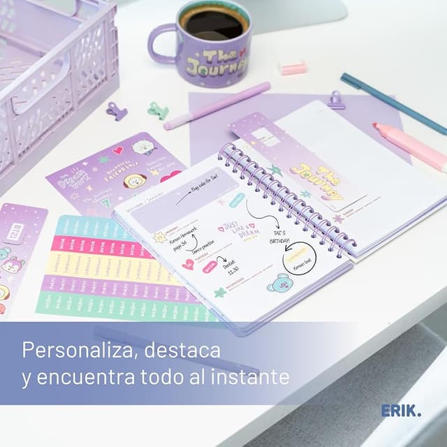 Thumbnail 4 de Grupo Erik Agenda escolar 2025-2026 Semana Vista A5 con pegatinas