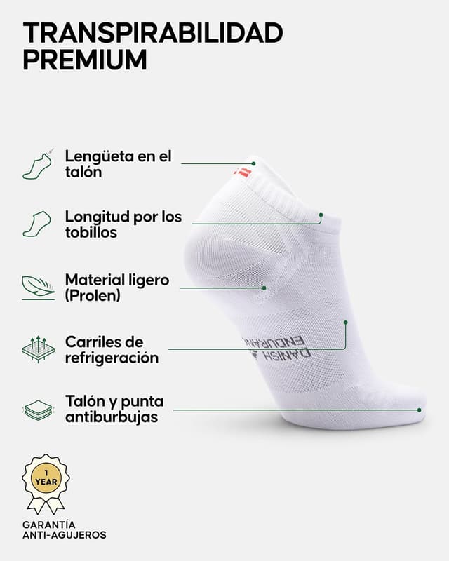 Detalle 2 de DANISH ENDURANCE Calcetines Deporte Pack 3 y 5