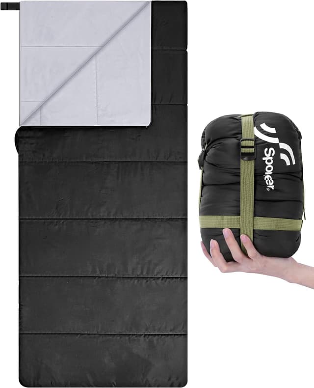 Detalle de Sportneer Sacco a pelo estivo 15°C–25°C, leggero e idrorepellente per adulti