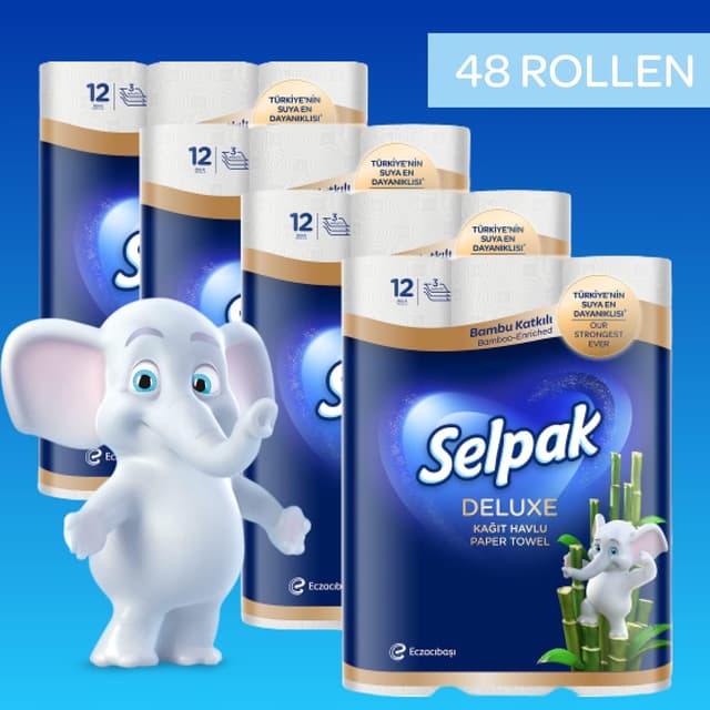 Detalle de Selpak Deluxe Küchenrolle 3600 Blatt