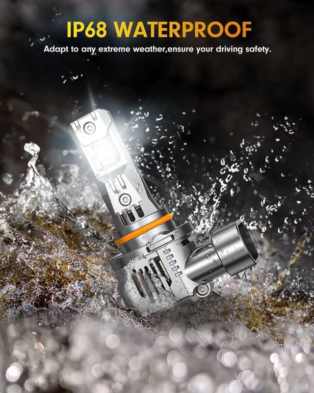 Detalle 2 de FAHREN 9005/9006 LED Bulbs Combo (Pack of 4) — Plug and Play, True 1:1 Mini Halogen Size