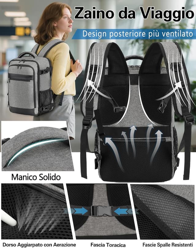 Thumbnail 4 de KLOSTAIN Zaino da Viaggio 30L 45x36x20