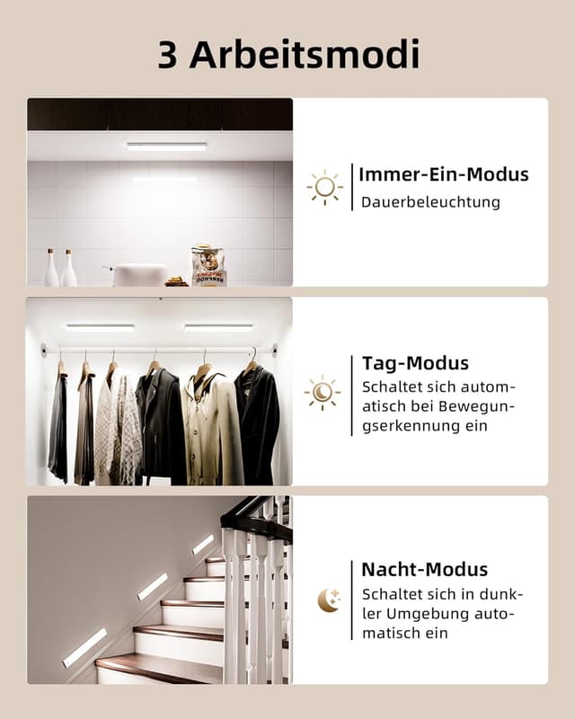 Thumbnail 4 de EZVALO 3-Pack Under Cabinet Lighting 2000mAh