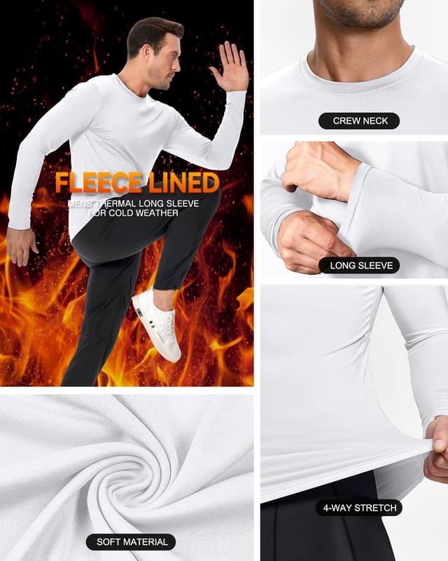 Thumbnail 5 de Boyzn Herren-Langarmshirt im 1-/3-/5er-Pack – UPF 50+ Funktionsshirt mit Fleece-Futter