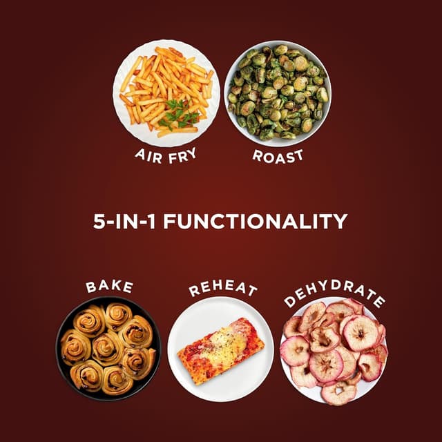 Detalle 2 de Ninja Air Fryer AF101 (4 QT) – 4-in-1 Roast, Crisp, Reheat & Dehydrate, 105°F–400°F, Dishwasher-Safe Parts