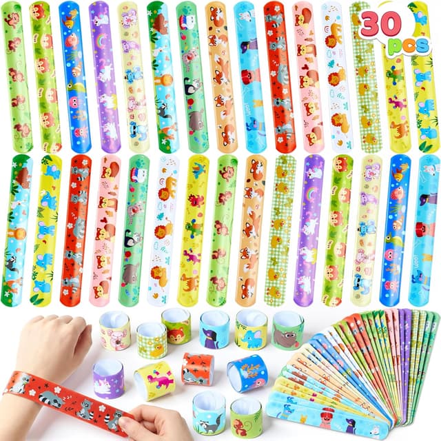 Detalle 2 de JOYIN 30er Slap-Armbänder für Kinder (30 Designs) – Party-Mitgebsel ab 4 Jahren