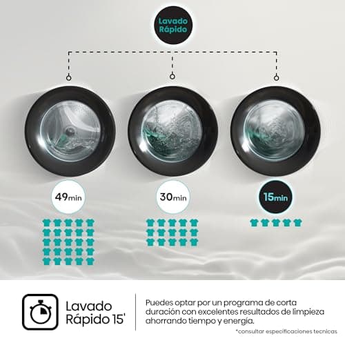 Thumbnail 9 de Hisense WF3S1043BW3: lavadora con vapor, WiFi y función Auto Wash de 10,5 kg