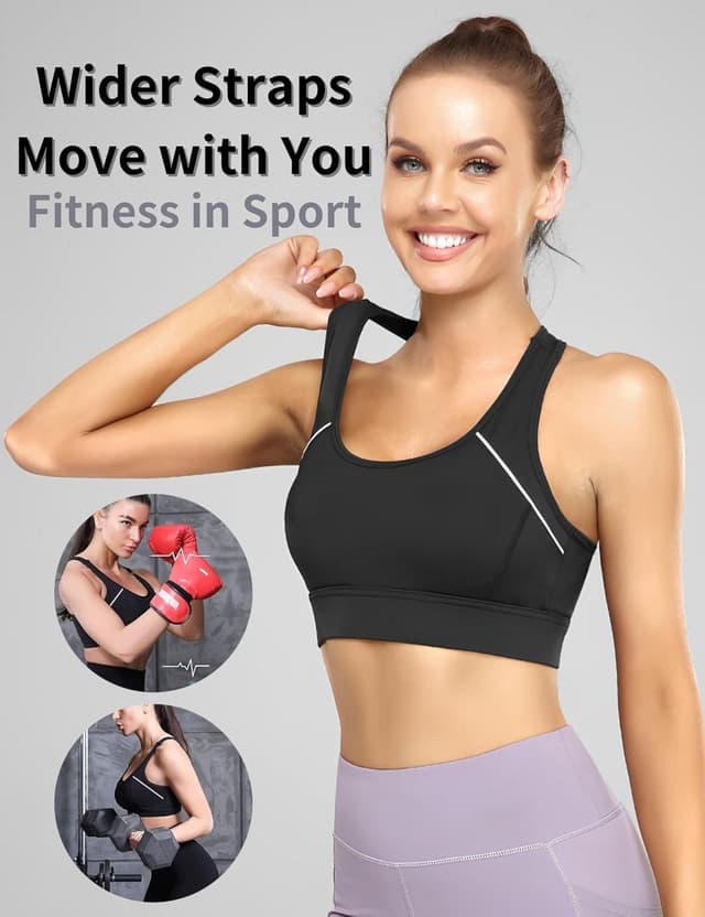 Detalle 1 de Paeceioni High Impact Sports Bra for Running