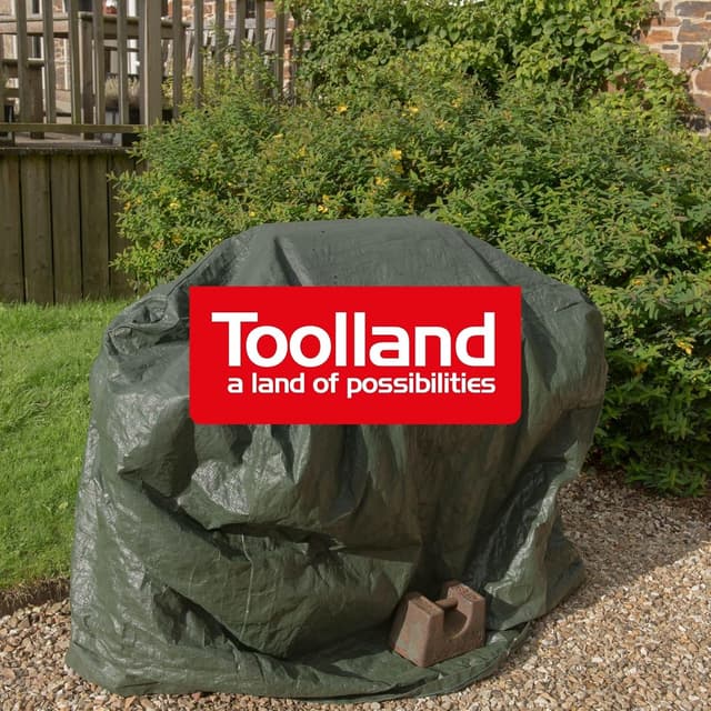 Thumbnail 6 de Toolland housse de protection pour barbecue extérieur en polyéthylène – bâche rectangulaire vert 110 x 70 x 100 cm