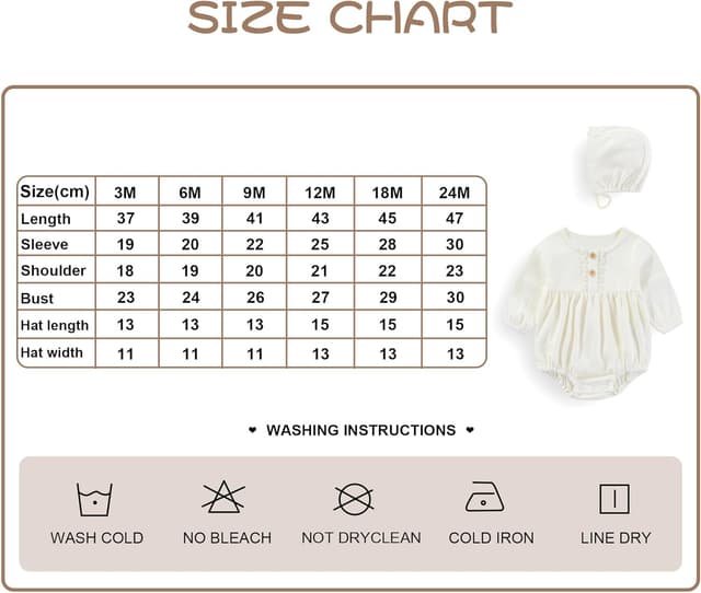 Detalle 2 de MAMIMAKA Newborn Baby Girl Cotton Bubble Romper Bodysuit 3-Pack (Long Sleeve)