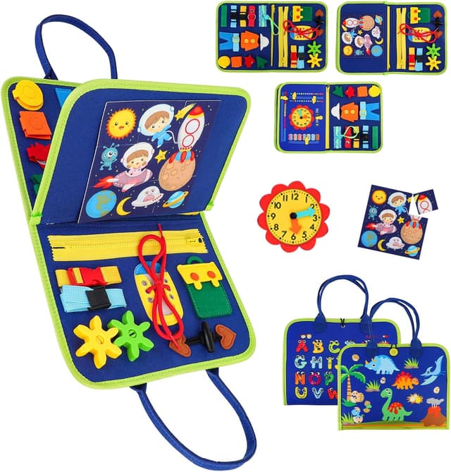 Imagen de Busy Board for Toddlers 3+ Montessori Travel Toy en OfertitasTOP